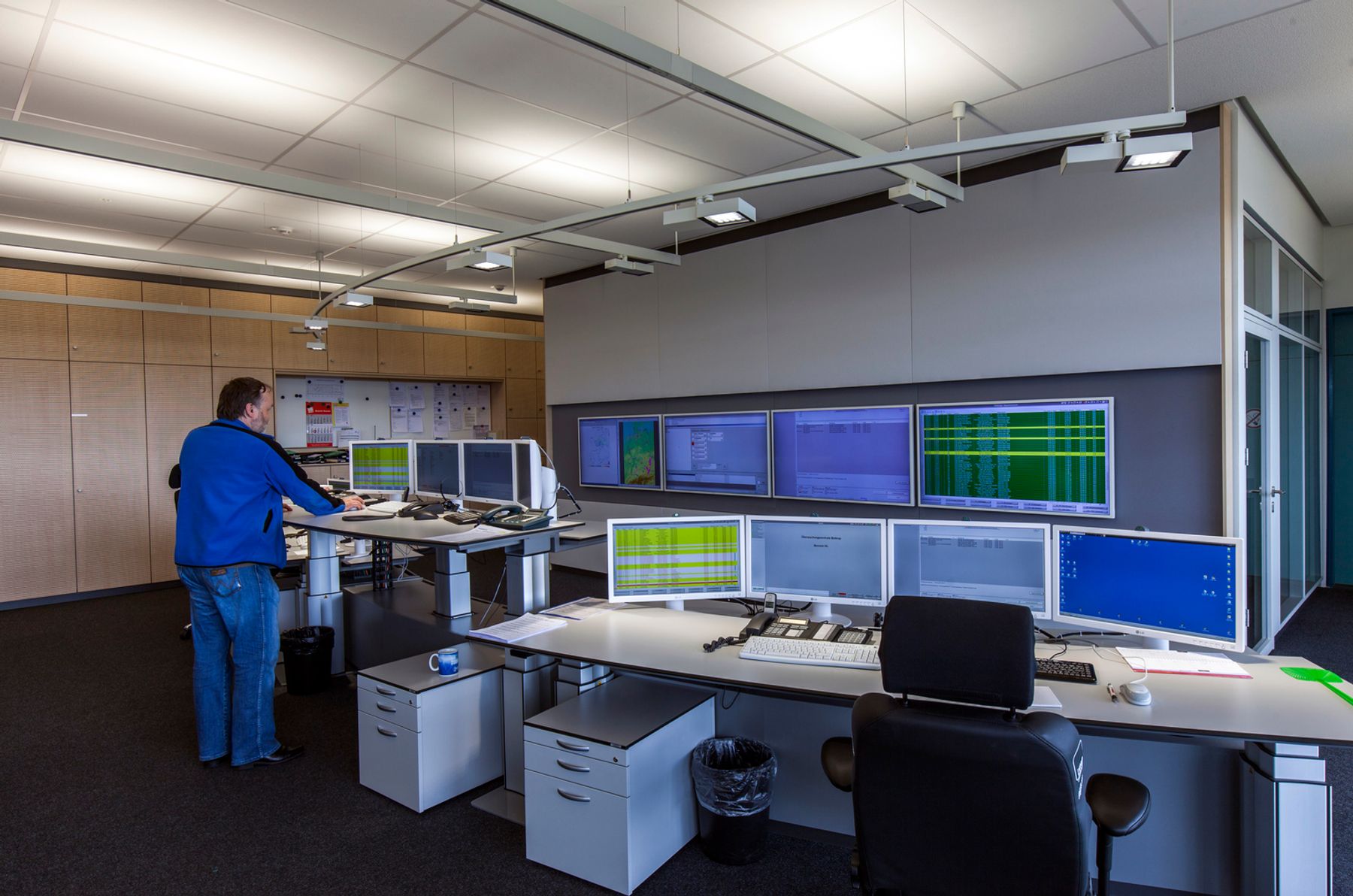 Wastewater treatment plant control room of public water board Emschergenossenschaft, Bottrop. Photographer: Dirk Vogel, Dortmund.