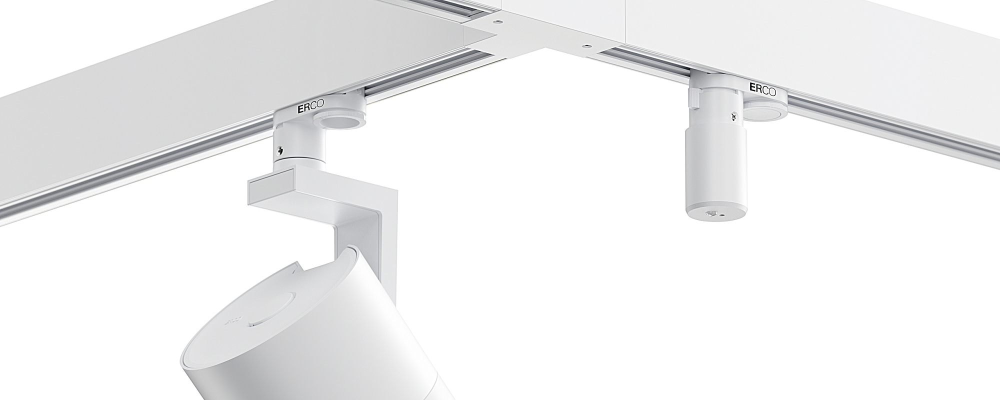 ERCO Hi-trac track with spotlights for flexible indoor lighting solutions.