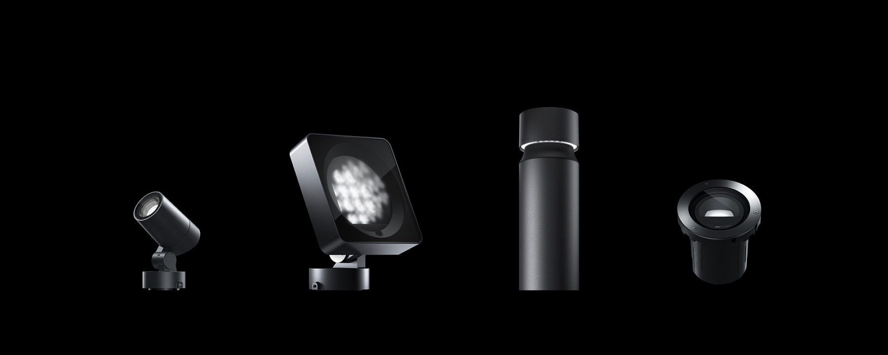ERCO outdoor luminaires: accent lighting and pathway illumination for museums.