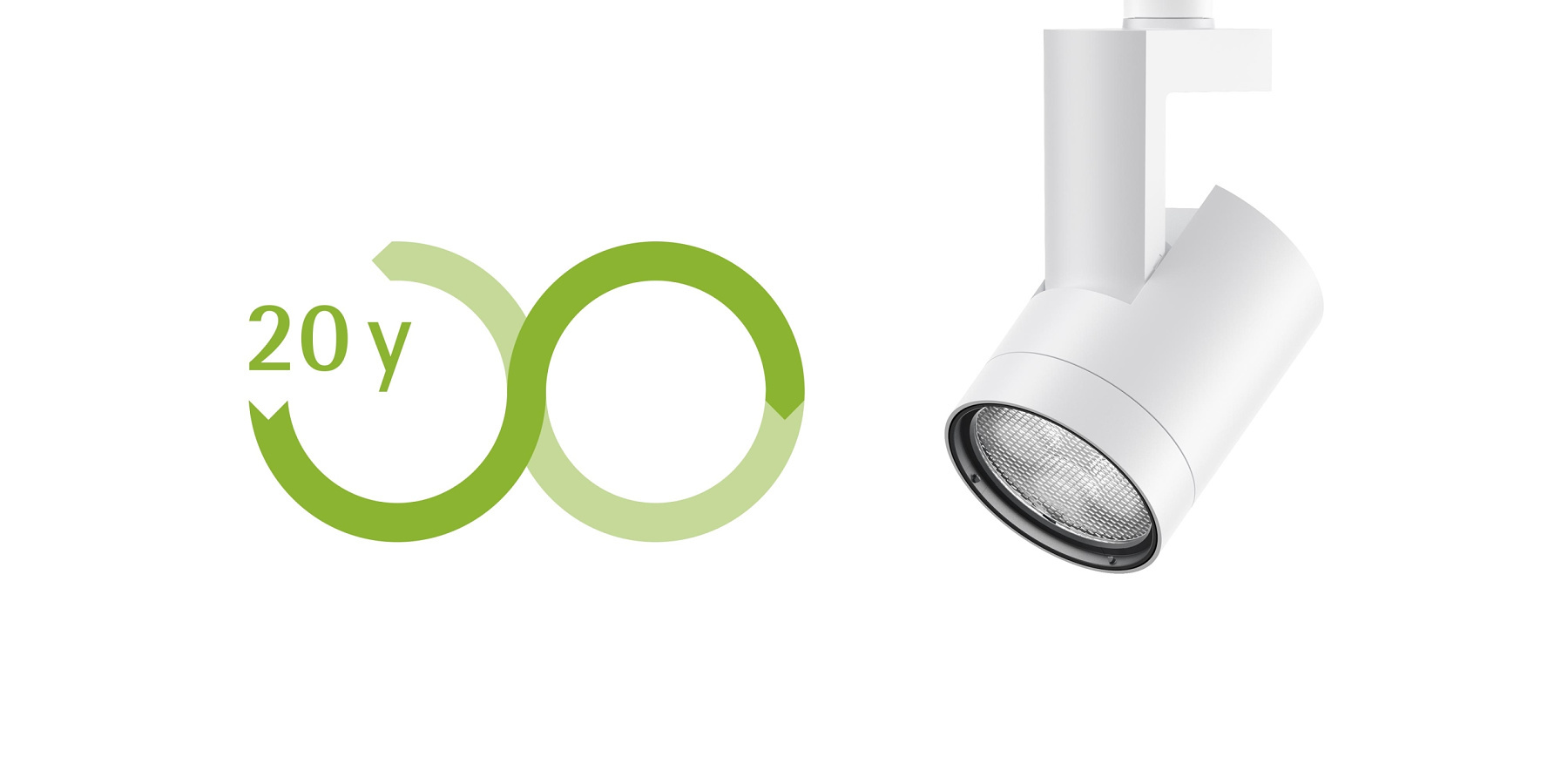 ERCO Optec spotlight designed for 20 years of service life, sustainable lighting.