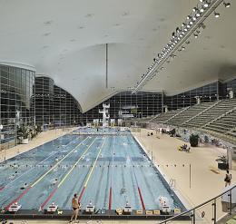 LED relighting Aquatic Centre at Olympic Park, Munich