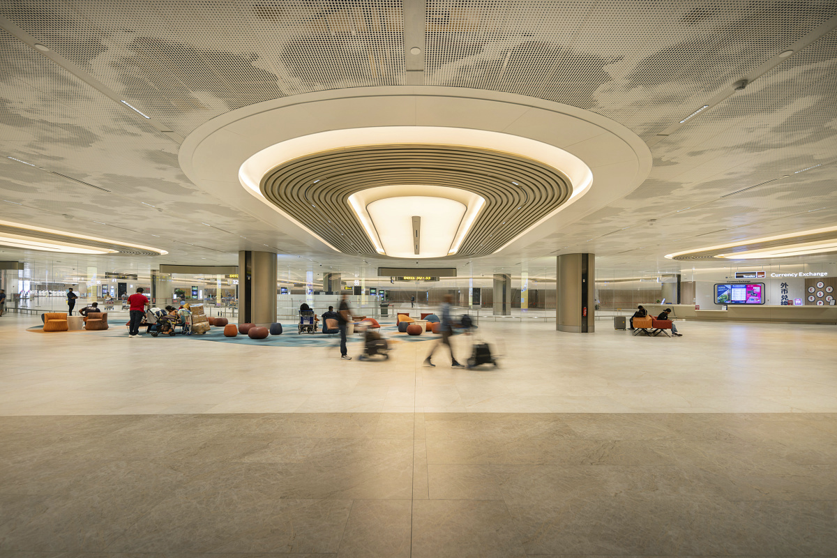 Changi Airport Terminal 2 illuminated by durable ERCO LED downlights.