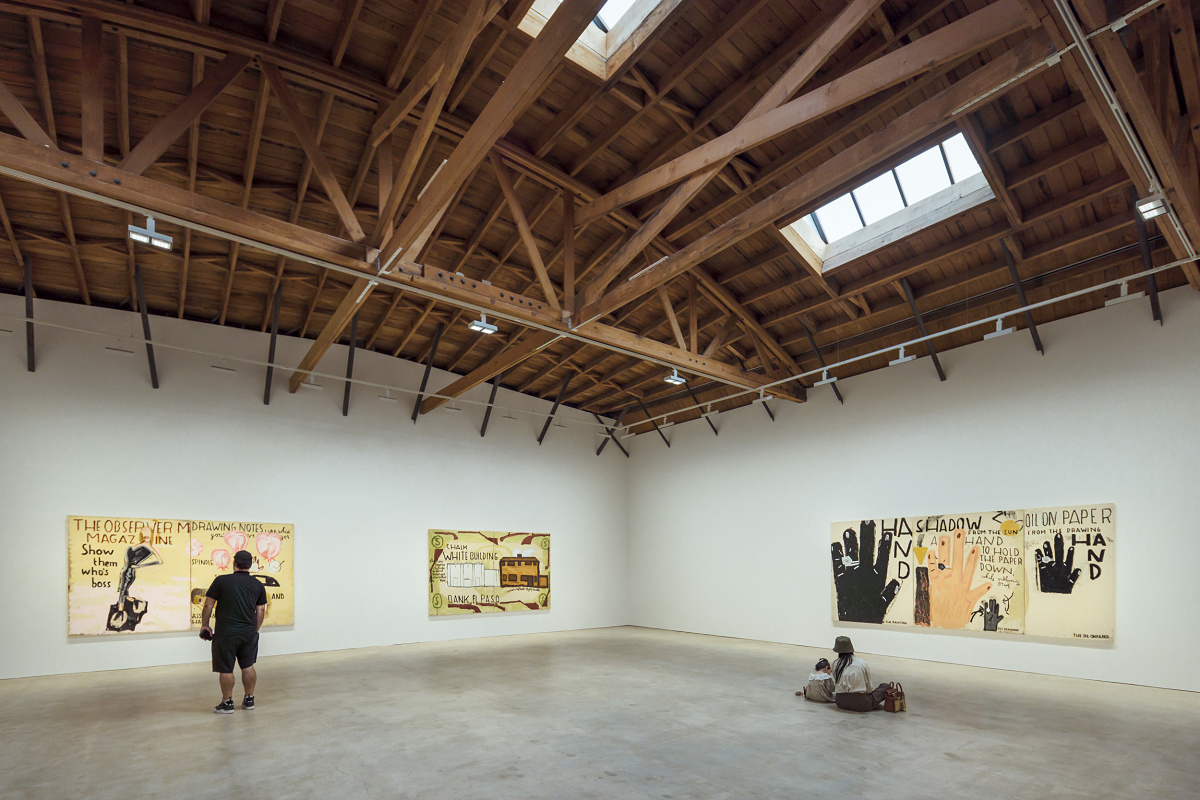 ERCO Light Board spotlights illuminate art at David Zwirner Gallery, Los Angeles.