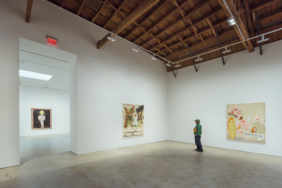 ERCO Light Board spotlights illuminate art at David Zwirner Gallery, Los Angeles.