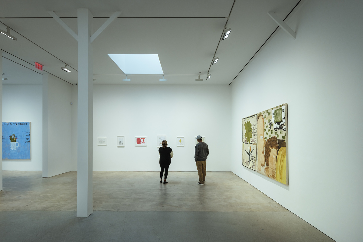 ERCO Light Board spotlights illuminate art at David Zwirner Gallery, Los Angeles.