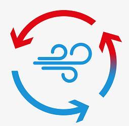 Circular economy symbol for sustainable ERCO lighting production and Greenology.