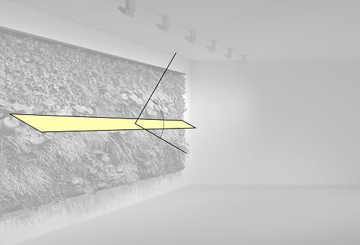 ERCO lighting design for a green wall, showing optimal illumination and light distribution.