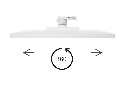 ERCO office lighting: Jilly downlight for track, 360Â° rotation for flexible adjustment.