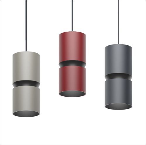 ERCO cylindrical outdoor luminaires in various colors for stations.