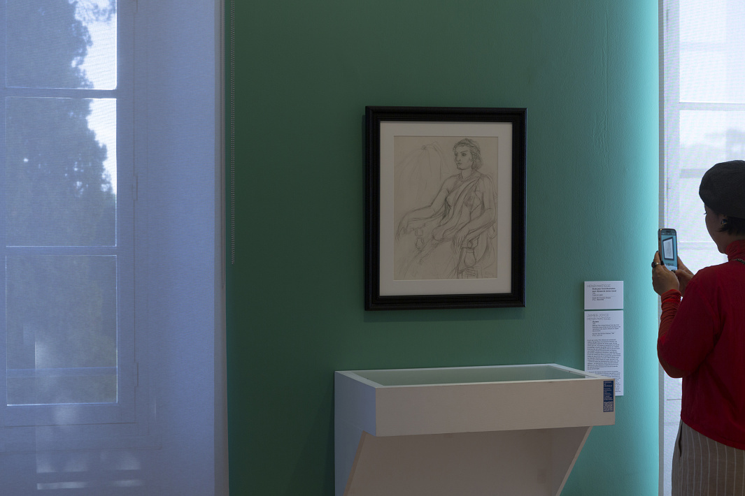 Matisse Museum, Nice: Drawing illuminated by tunable white LED lighting for art presentation.