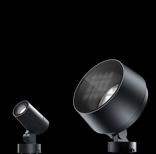ERCO Kona XS spotlights for precise accent lighting in outdoor spaces.