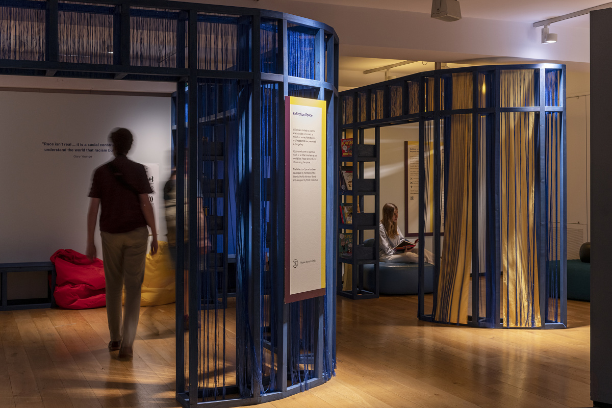 Reflection Space at the National Maritime Museum, London, lit with ERCO LEDs for inclusive historical storytelling.
