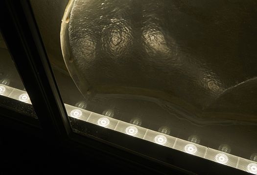 ERCO Lightgap wallwashers illuminate polyester resin walls at Schauspielhaus Düsseldorf.