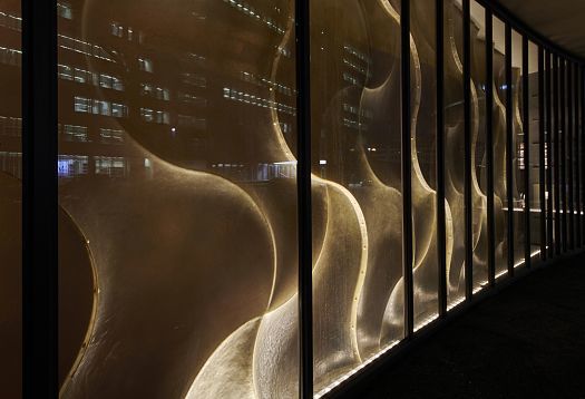 ERCO LED lighting on the facade of Schauspielhaus Düsseldorf.
