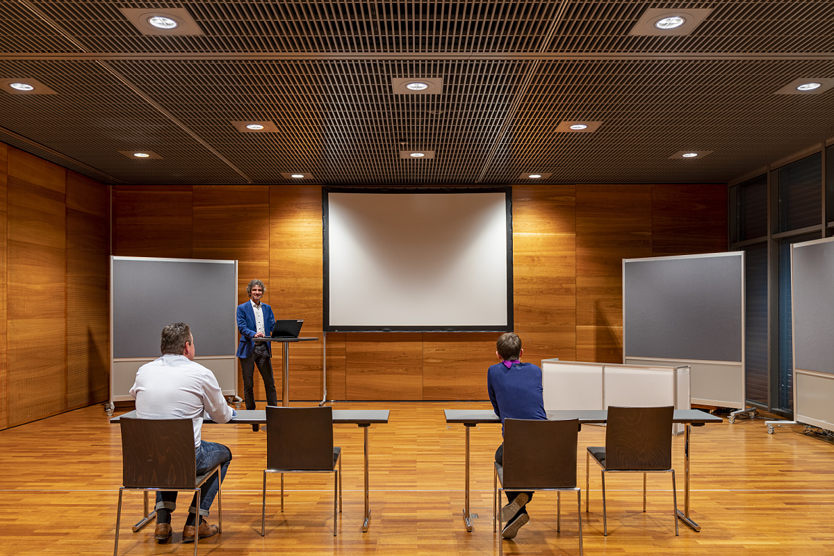 ERCO LED lighting at Ferry Porsche Congress Center, providing energy efficiency.