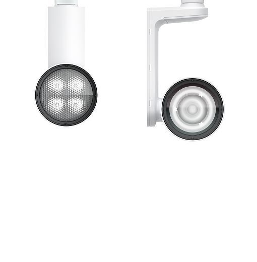 ERCO LED spotlights for track, offering flexible lighting for accenting and wallwashing.