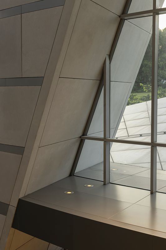 Architectural detail of Surbana Jurong Campus featuring ERCO LED downlights.