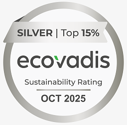 ERCO EcoVadis Silver Medal showcasing sustainability rating until Nov 2024.